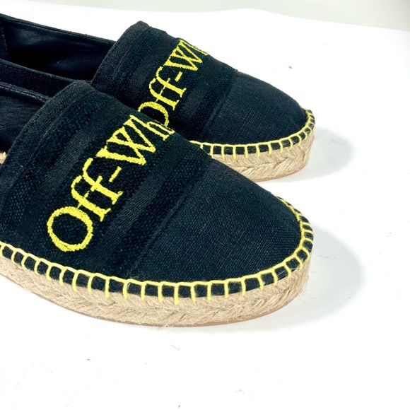 Off-White Bookish Logo Espadrille Black Size 38 NEW - Picture 7 of 17